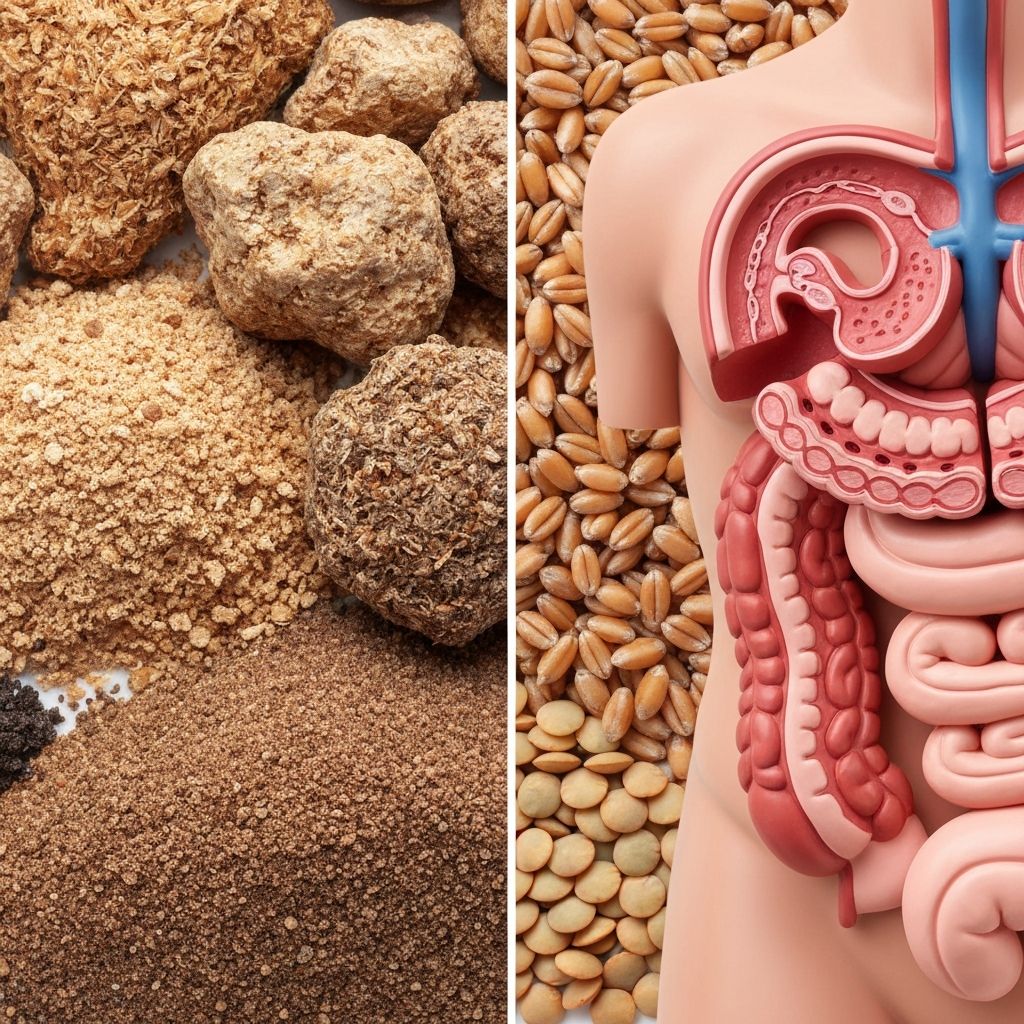 Variety of fiber-rich whole foods and plant-based ingredients